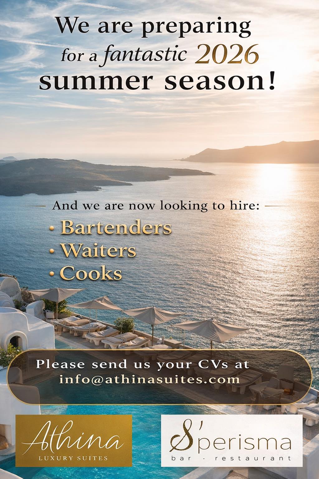 Ζητούνται: Μπαρμαν – Σερβιτόροι/ρες – Μάγειρες